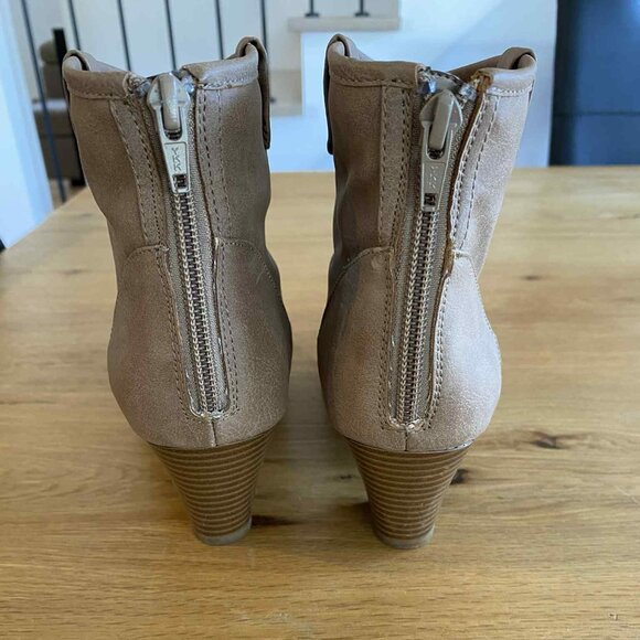 Ankle boot Tan Cowboy style - Picture 3 of 3